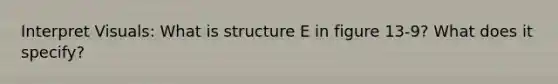 Interpret Visuals: What is structure E in figure 13-9? What does it specify?