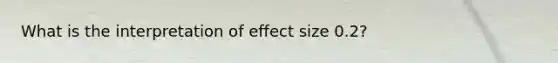 What is the interpretation of effect size 0.2?