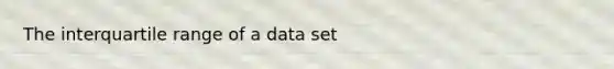 The interquartile range of a data set