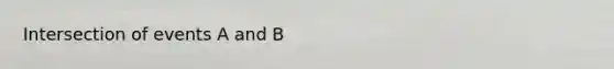 Intersection of events A and B
