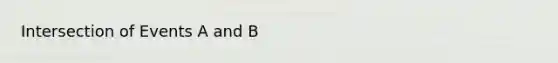 Intersection of Events A and B