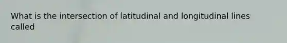 What is the intersection of latitudinal and longitudinal lines called