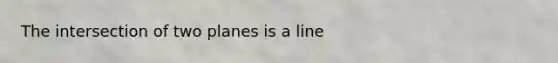 The intersection of two planes is a line