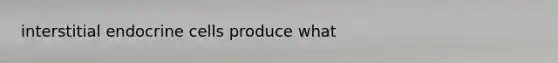 interstitial endocrine cells produce what