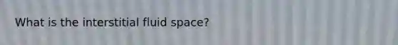 What is the interstitial fluid space?