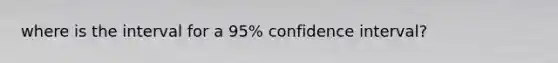 where is the interval for a 95% confidence interval?