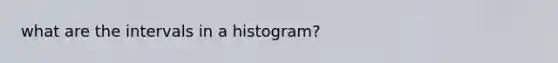 what are the intervals in a histogram?