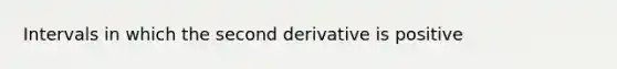 Intervals in which the second derivative is positive