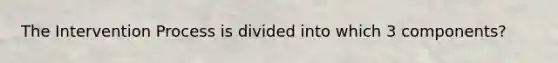 The Intervention Process is divided into which 3 components?