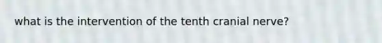 what is the intervention of the tenth cranial nerve?