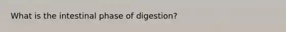 What is the intestinal phase of digestion?