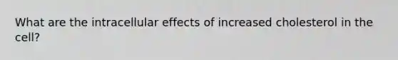 What are the intracellular effects of increased cholesterol in the cell?