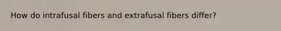 How do intrafusal fibers and extrafusal fibers differ?