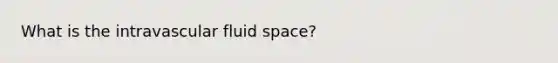 What is the intravascular fluid space?