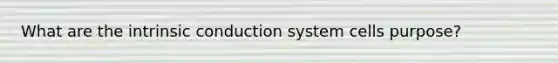 What are the intrinsic conduction system cells purpose?