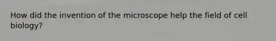 How did the invention of the microscope help the field of cell biology?