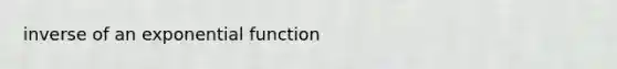 inverse of an exponential function