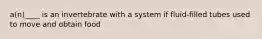 a(n)____ is an invertebrate with a system if fluid-filled tubes used to move and obtain food