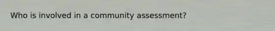 Who is involved in a community assessment?