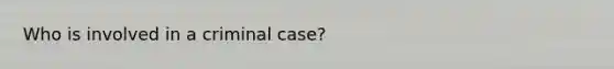 Who is involved in a criminal case?