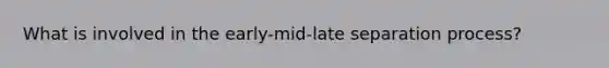 What is involved in the early-mid-late separation process?