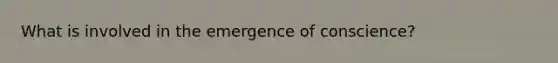 What is involved in the emergence of conscience?