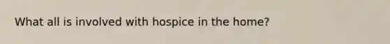 What all is involved with hospice in the home?