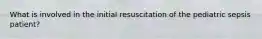 What is involved in the initial resuscitation of the pediatric sepsis patient?