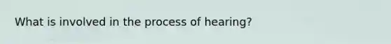 What is involved in the process of hearing?