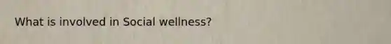 What is involved in Social wellness?