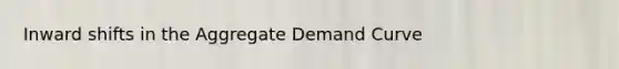 Inward shifts in the Aggregate Demand Curve