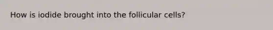 How is iodide brought into the follicular cells?