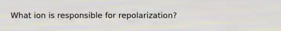 What ion is responsible for repolarization?