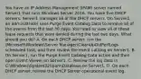 You have an IP Address Management (IPAM) server named Server1 that runs Windows Server 2016. You have five DHCP servers. Server1 manages all of the DHCP servers. On Server1, an administrator uses Purge Event Catalog Data to remove all of the events from the last 30 days. You need to view all of these lease requests that were denied during the last two days. What should you do? A. On each DHCP server, run the MicrosoftWindowsServer ManagerCleanUpOldPerfLogs scheduled task, and then review the event catalog on Server1. B. On Server1, run the Purge Event Catalog Data action and then open Event Viewer on Server1. C. Review the log data in C:WindowsSystem32ipamDatabase on Server1. D. On each DHCP server, review the DHCP Server operational event log.