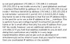 ip nat pool globalnet 170.168.2.1 170.168.2.1 netmask 255.255.255.0 ip nat inside source list 1 pool globalnet overload ! interface Ethernet0/0 ip address 10.1.1.10 255.255.255.0 ip nat inside ! interface Serial0/0 ip address 170.168.2.1 255.255.255.0 ip nat outside ! access-list 1 permit 10.1.1.0 0.0.0.255 A really key factor to see in the example is that the one IP address that's in the pool for us to use is the IP address of the ___interface. This is perfect if you are configuring NAT Overload for yourself at home or for a small office that only has one IP address from your ISP. You could, however, use an additional address such as 170.168.2.2 if you had that address available to you as well, and doing that could prove very helpful in a very large implementation where you've got such an abundance of simultaneously active internal users that you need to have more than one overloaded IP address on the outside!