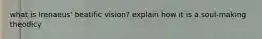 what is Irenaeus' beatific vision? explain how it is a soul-making theodicy