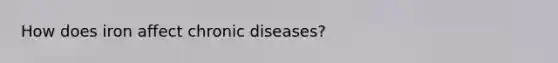 How does iron affect chronic diseases?