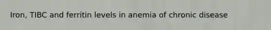 Iron, TIBC and ferritin levels in anemia of chronic disease