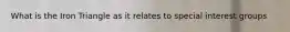 What is the Iron Triangle as it relates to special interest groups