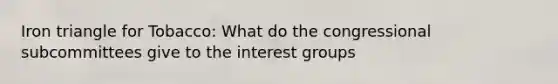 Iron triangle for Tobacco: What do the congressional subcommittees give to the interest groups