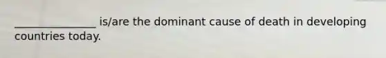 _______________ is/are the dominant cause of death in developing countries today.