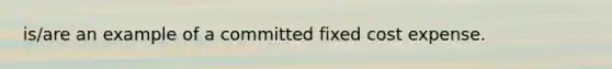 is/are an example of a committed fixed cost expense.