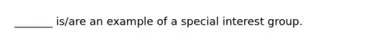 _______ is/are an example of a special interest group.