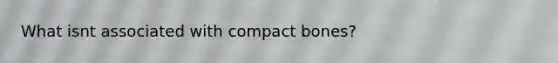 What isnt associated with compact bones?