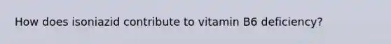 How does isoniazid contribute to vitamin B6 deficiency?