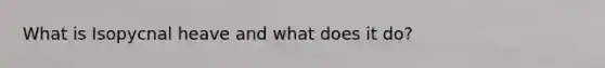 What is Isopycnal heave and what does it do?