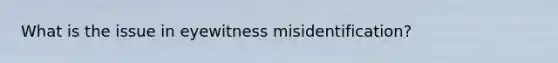 What is the issue in eyewitness misidentification?