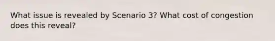 What issue is revealed by Scenario 3? What cost of congestion does this reveal?