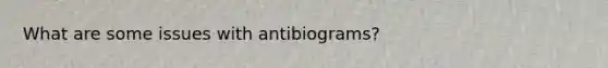 What are some issues with antibiograms?