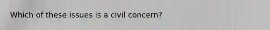 Which of these issues is a civil concern?